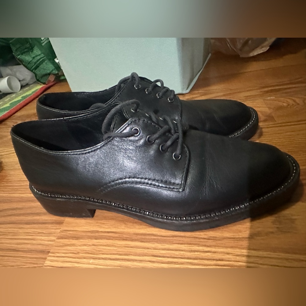 Coach Black Leather Oxfords Women 8